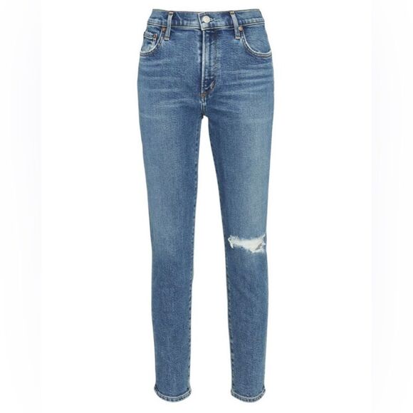 Agolde Nico Slim Skinny Jeans in Shoreline Distressed Medium Wash Size 29 | 8 - Picture 2 of 15